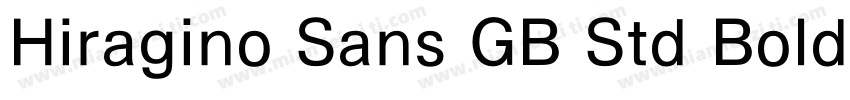 Hiragino Sans GB Std Bold字体转换